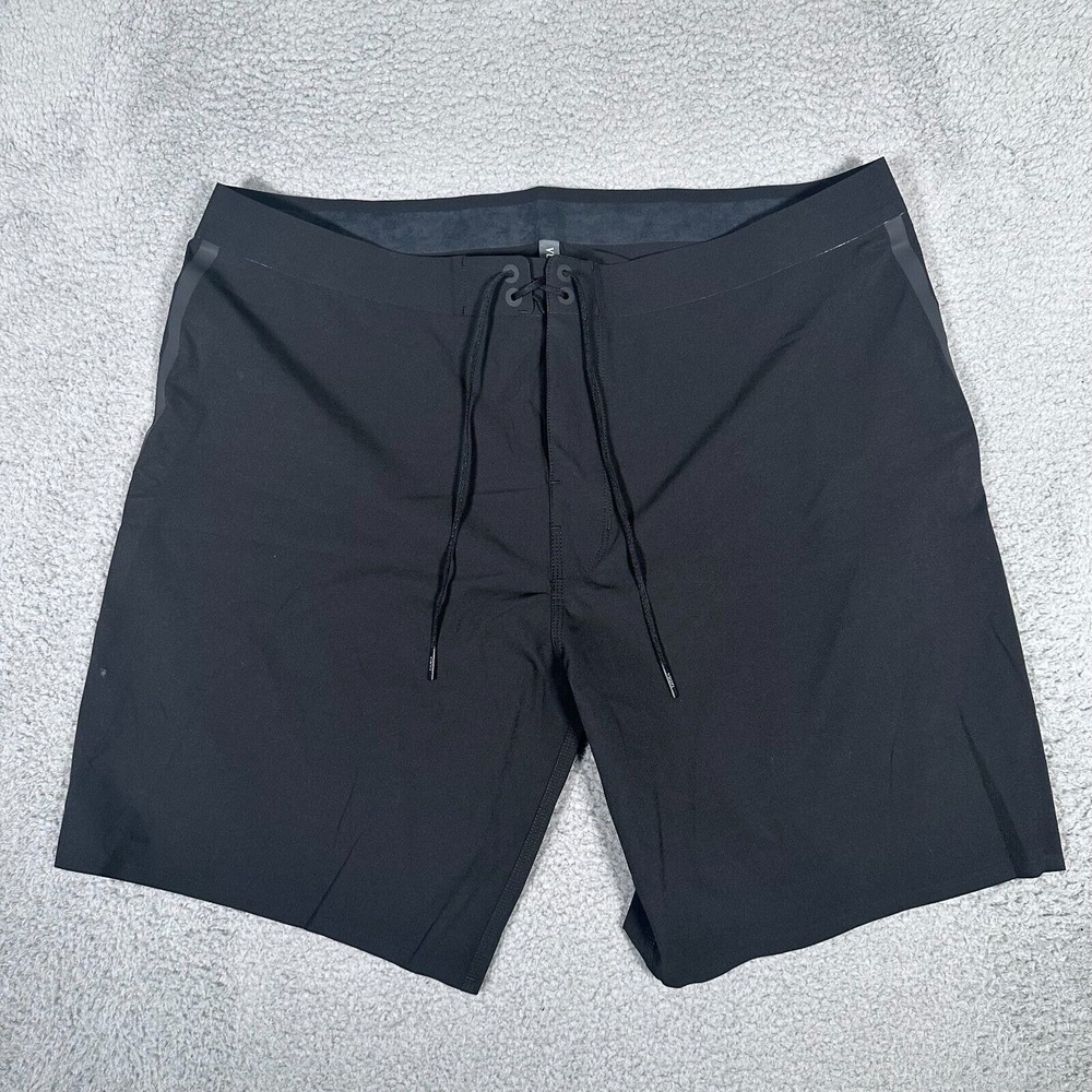 Vuori Board Shorts Mens 38 Black Knox Swim 9" Inseam‎ Stretch Outdoor Drawstring